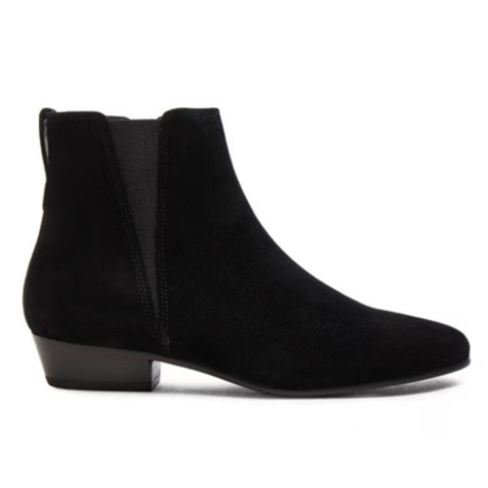 Isabel Marant Black Suede Chelsea Ankle Boots